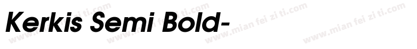 Kerkis Semi Bold字体转换